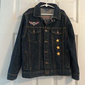 Oshkosh B’gosh Dark Blue Denim Jean Jacket Unisex Or Boy's Size 10